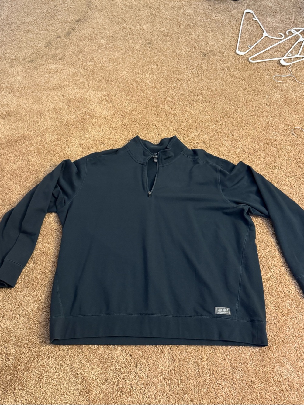 Men's eddie Bauer size 2XL Quarter-Zip Pullover Sweater - navy blue
